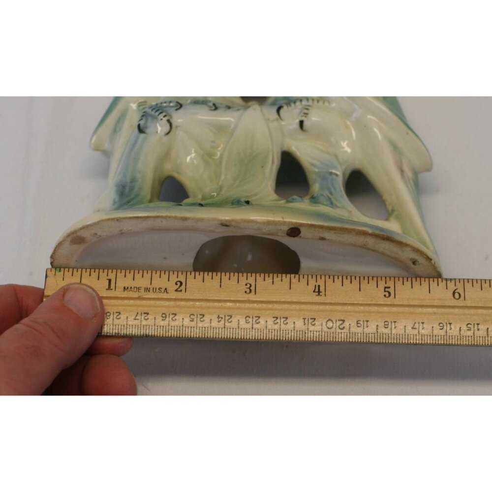 VTG Porcelain Parakeet Budgie Figurine Pair Pastel Japan 7" Love Birds 1940s EUC - Picture 8 of 11